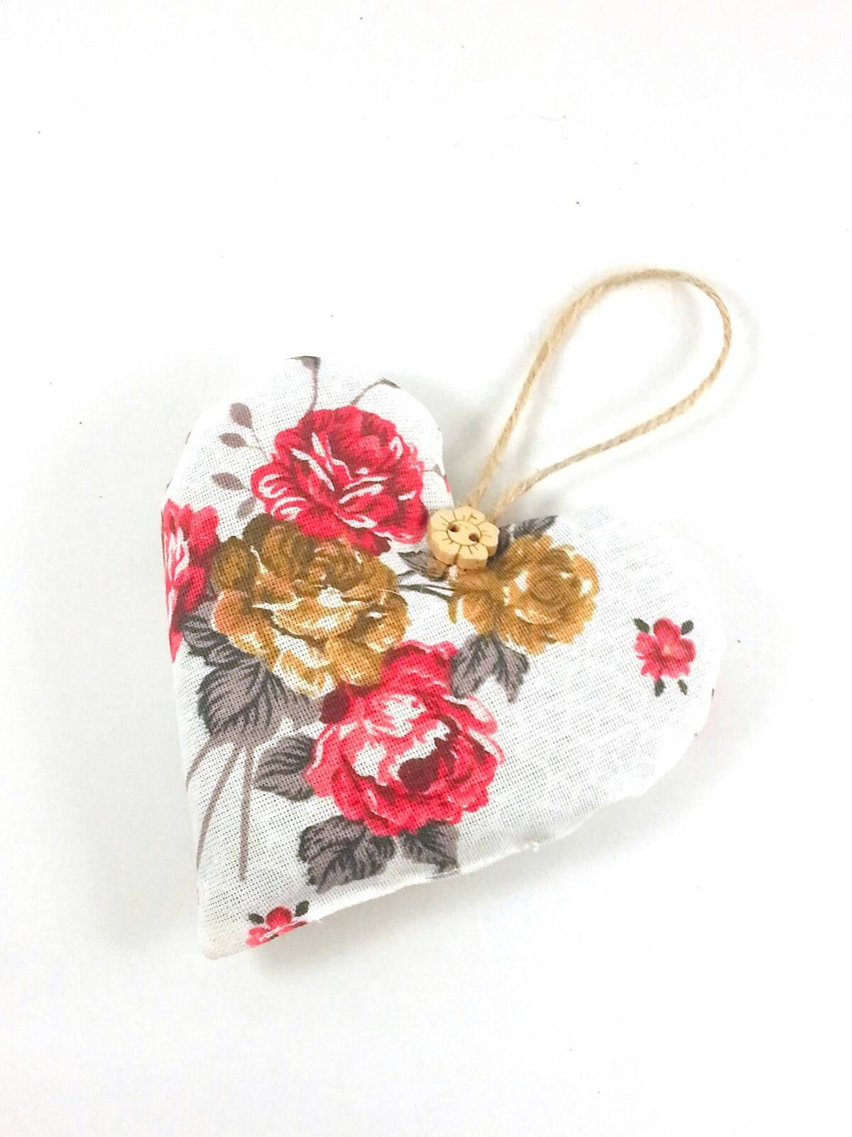 Săculeț parfumat cu lavandă și model floral roșu