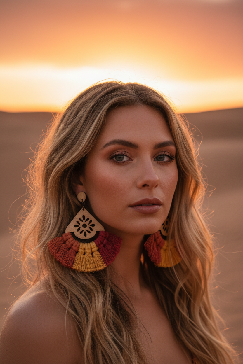 Cercei în formă de lacrimă Desert